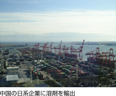 中国の日系企業に溶剤を輸出